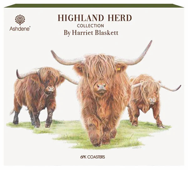 Highland Herd Coaster 6pk