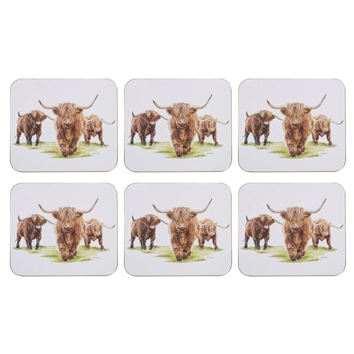 Highland Herd Coaster 6pk