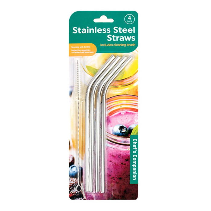 Stainless Steel Straws 4pk