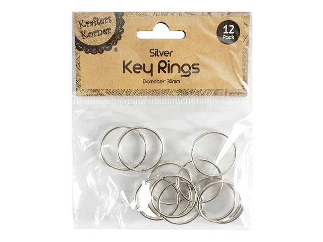 Key Rings 30mm 12pk