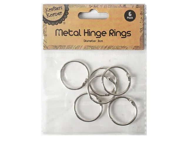 Metal Hinge Rings 30mm 6pk