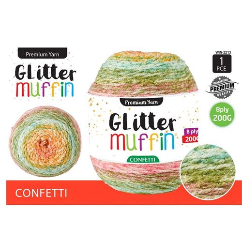 Yarn Muffin Glitter 200g