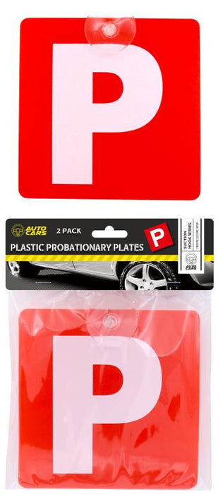 Red P Plate 2pk