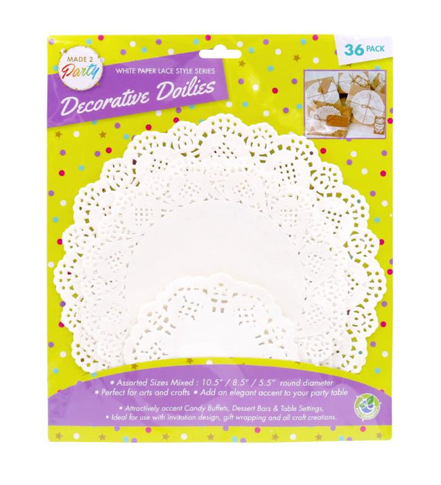 Paper Doilies Assorted 36pk