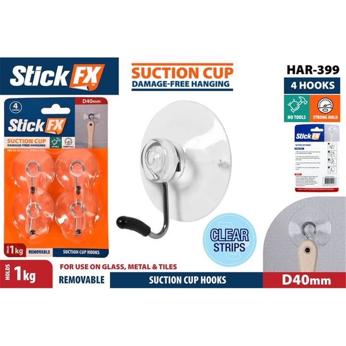 Suction Hooks 4pk