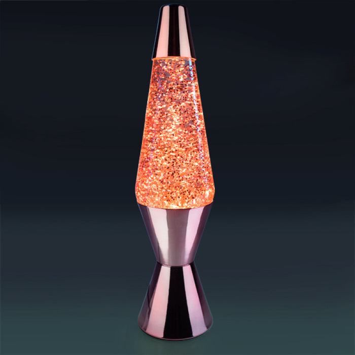 Diamond Motion Lamp Rose Gold Glitter