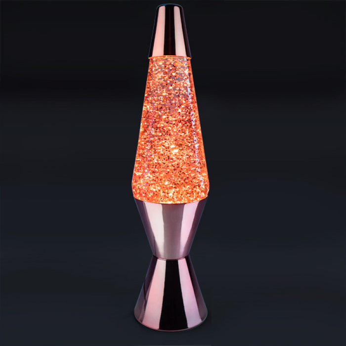 Diamond Motion Lamp Rose Gold Glitter