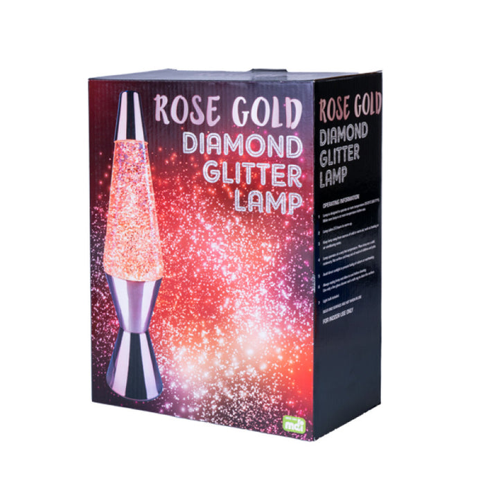 Diamond Motion Lamp Rose Gold Glitter