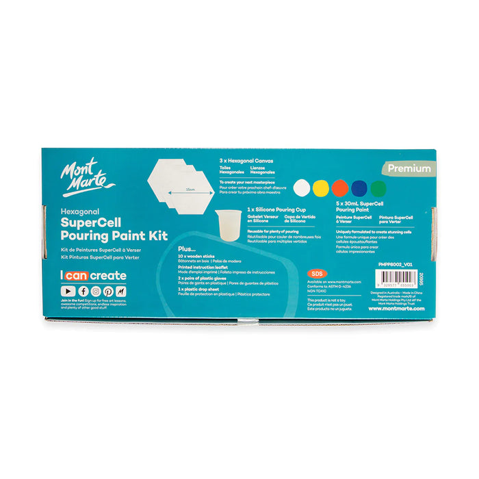 Mont Marte Supercell Pouring Paint Kit 23pc