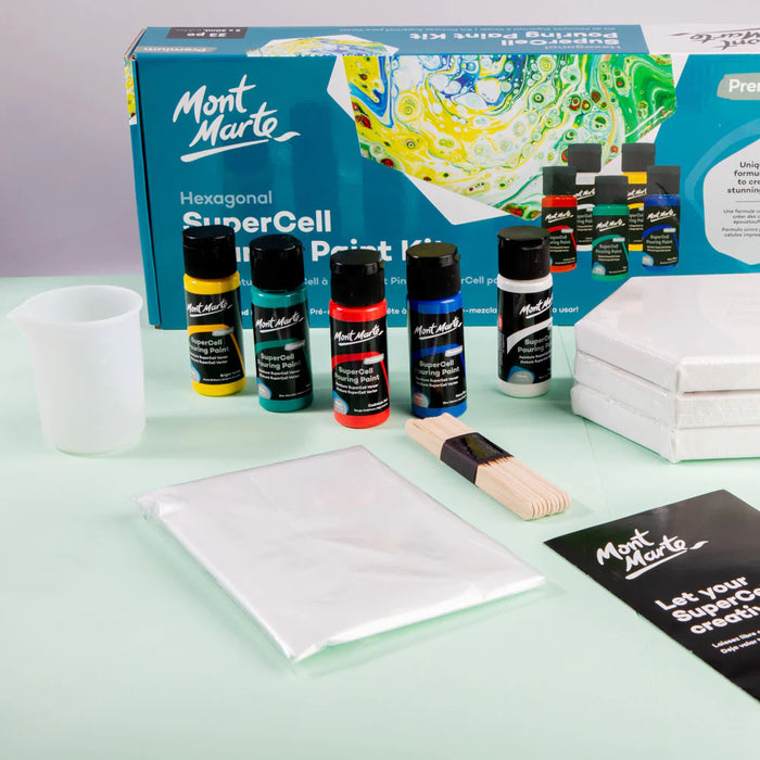 Mont Marte Supercell Pouring Paint Kit 23pc