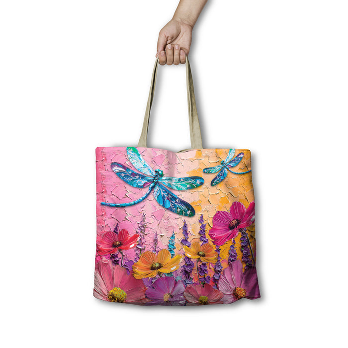 Lisa Pollock Shopping Bag Playful Dragonfly