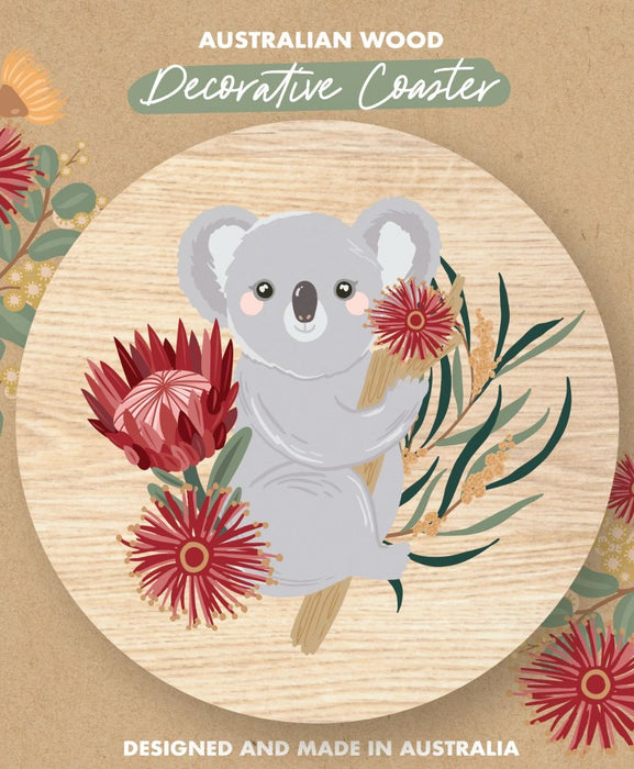 Wooden Coaster - Koala Natural