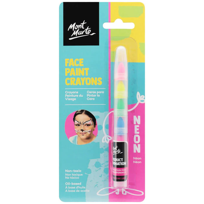 Mont Marte Face Paint Crayons Neon