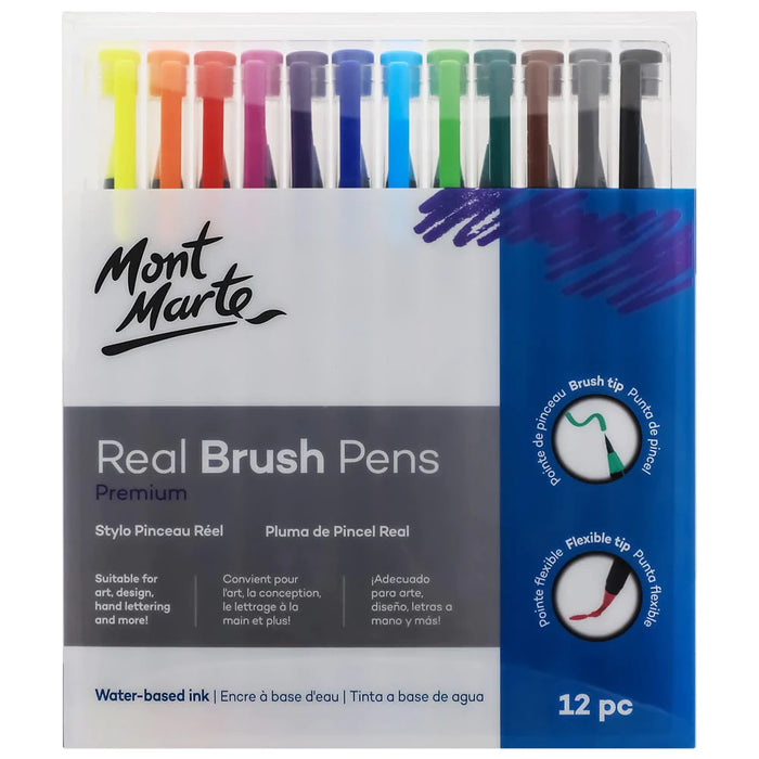 Mont Marte Real Brush Pens 12pc