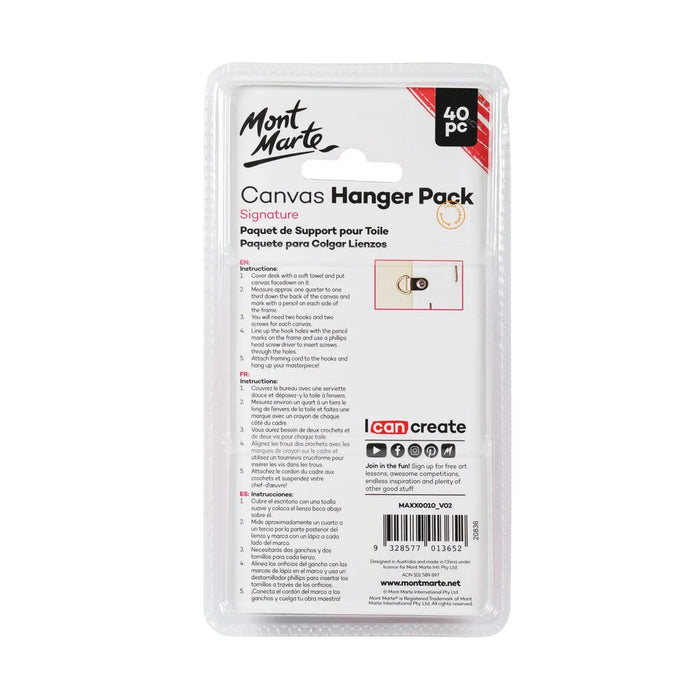 Mont Marte Canvas Hangers 20pk