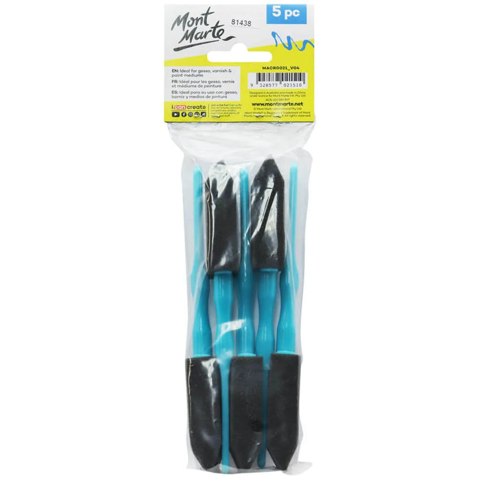 Mont Marte Foam Hobby Brush 5pc