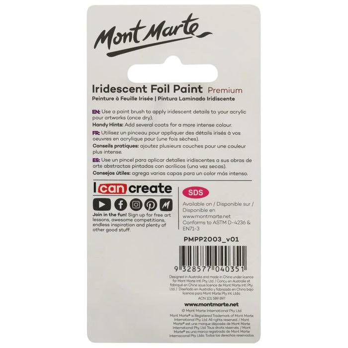 Mont Marte Iridescent Foil Paint 20ml