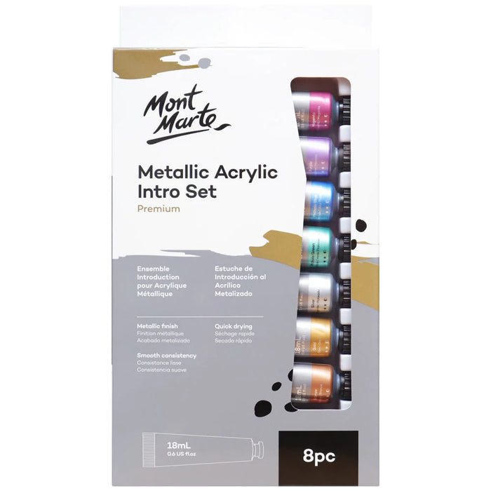 Mont Marte Metallic Acrylic Intro Set 8pc
