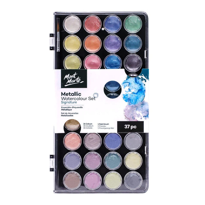 Mont Marte Metallic Watercolour Cake Set 37pc