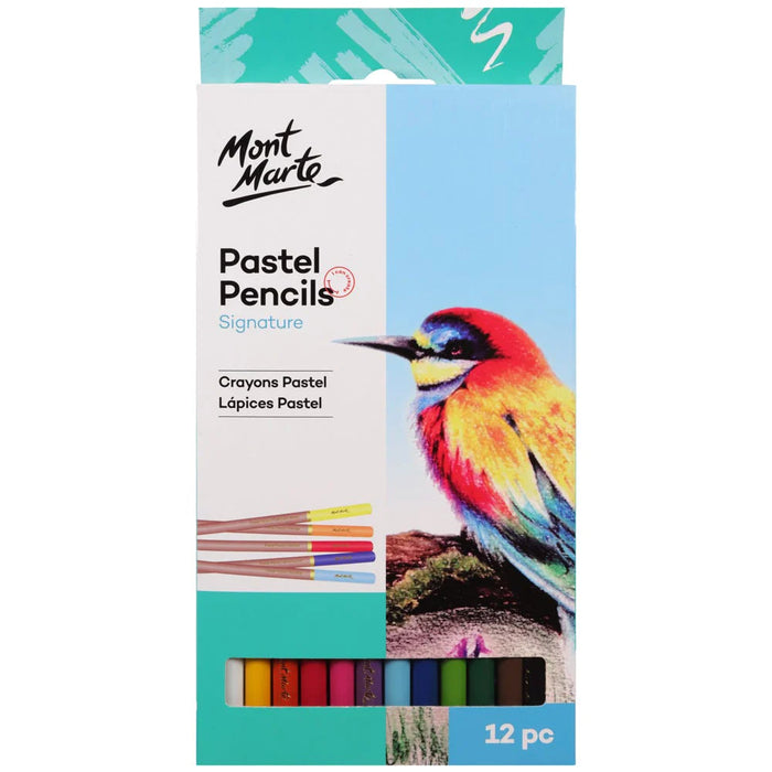 Mont Marte Pastel Pencils 12 Colours